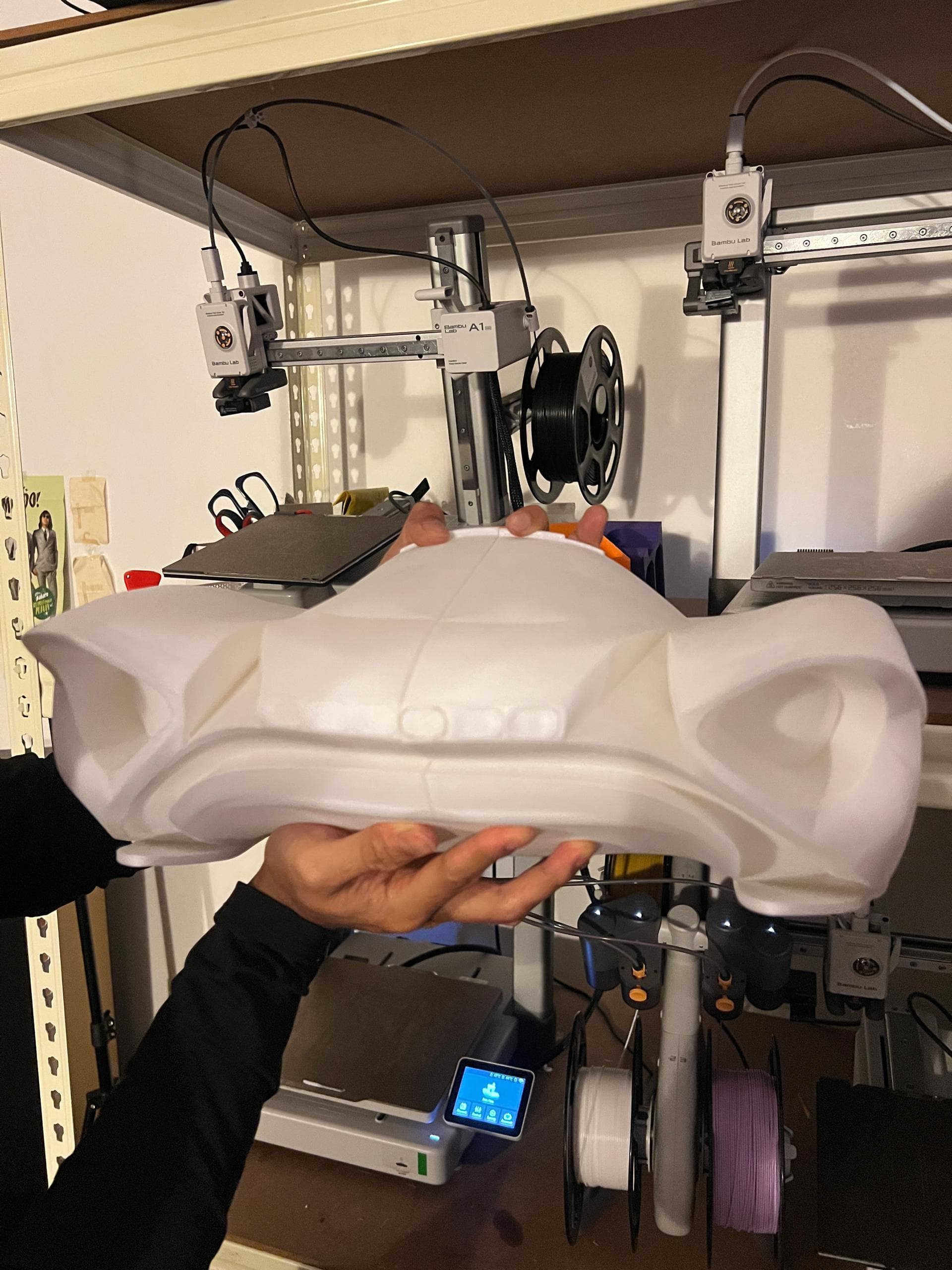 Finished parts — in hand